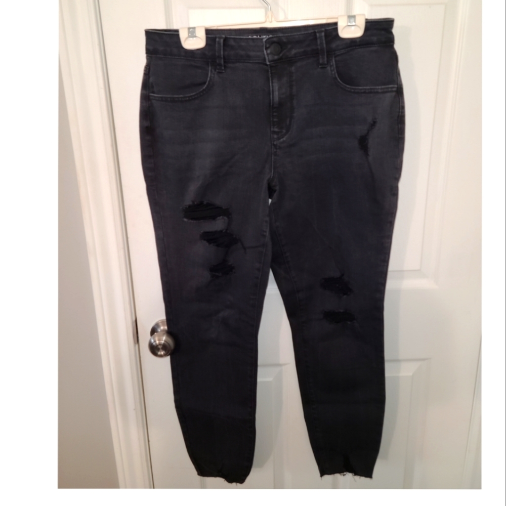 Edgy black ripped jeans